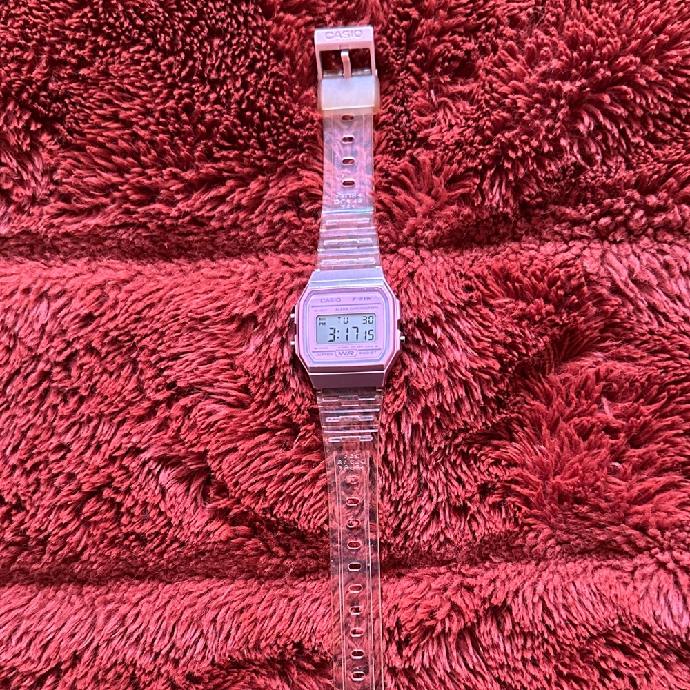 Casio Transparent Pink Smartwatch